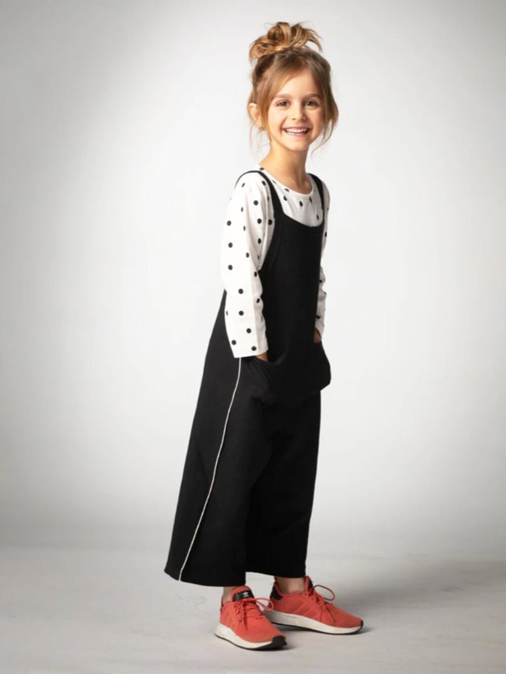 Like New Joah Love Girls Niko-FT Black Overall Jumpsuit size 8